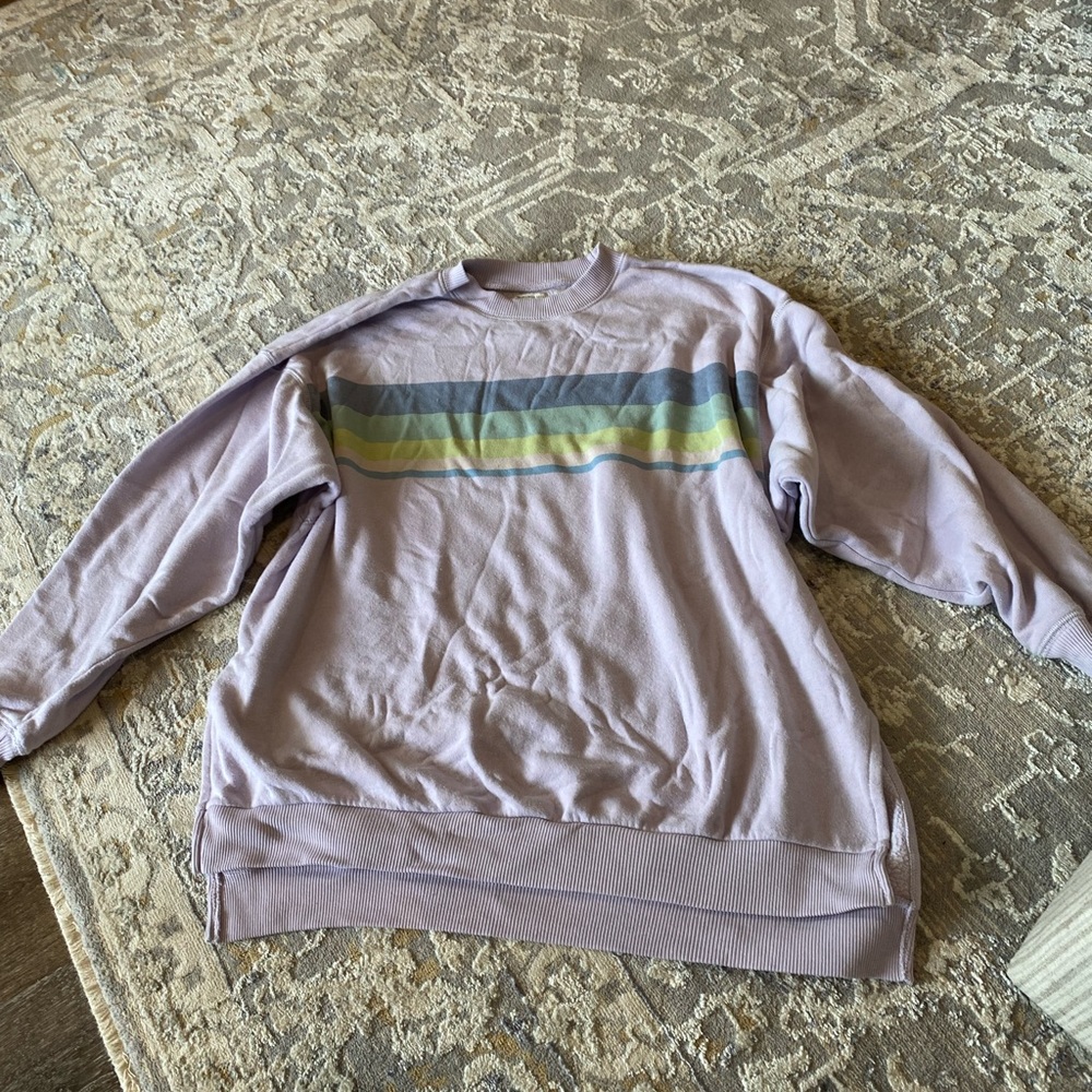 American eagle wide stripe sweatshirt
